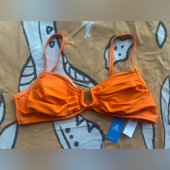 NWT CUPSHE Canteloupe Fizz Orange Bikini Set Bright Beach Vacation Island Resort - Picture 2 of 6